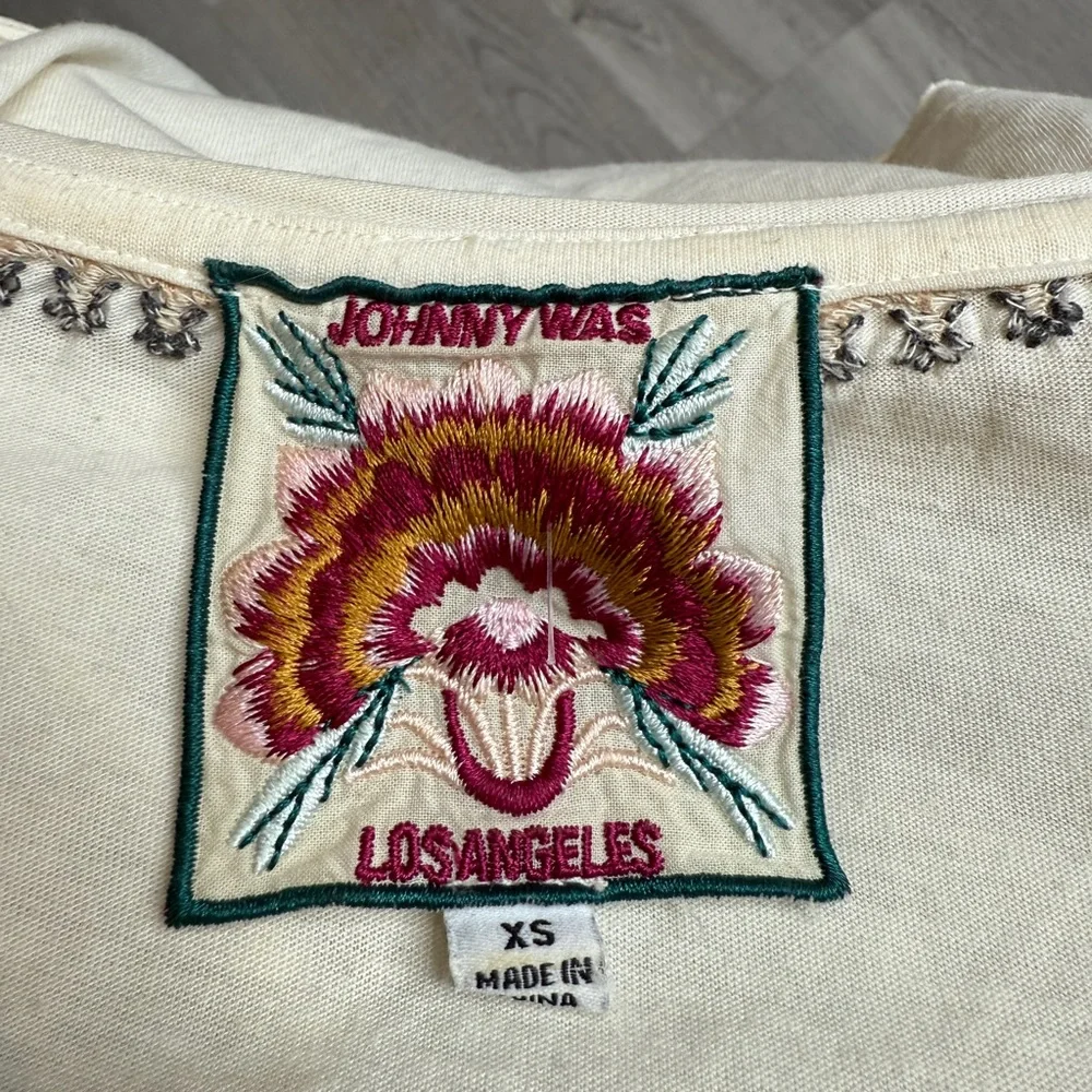 Johnny Was Marushka 3/4 Sleeve Trapeze Tee Top Size XS see Measurements Runs Big - Picture 15 of 15